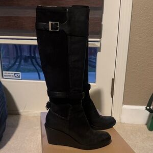 Cole Haan Black Wedge Boots